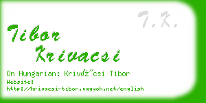 tibor krivacsi business card